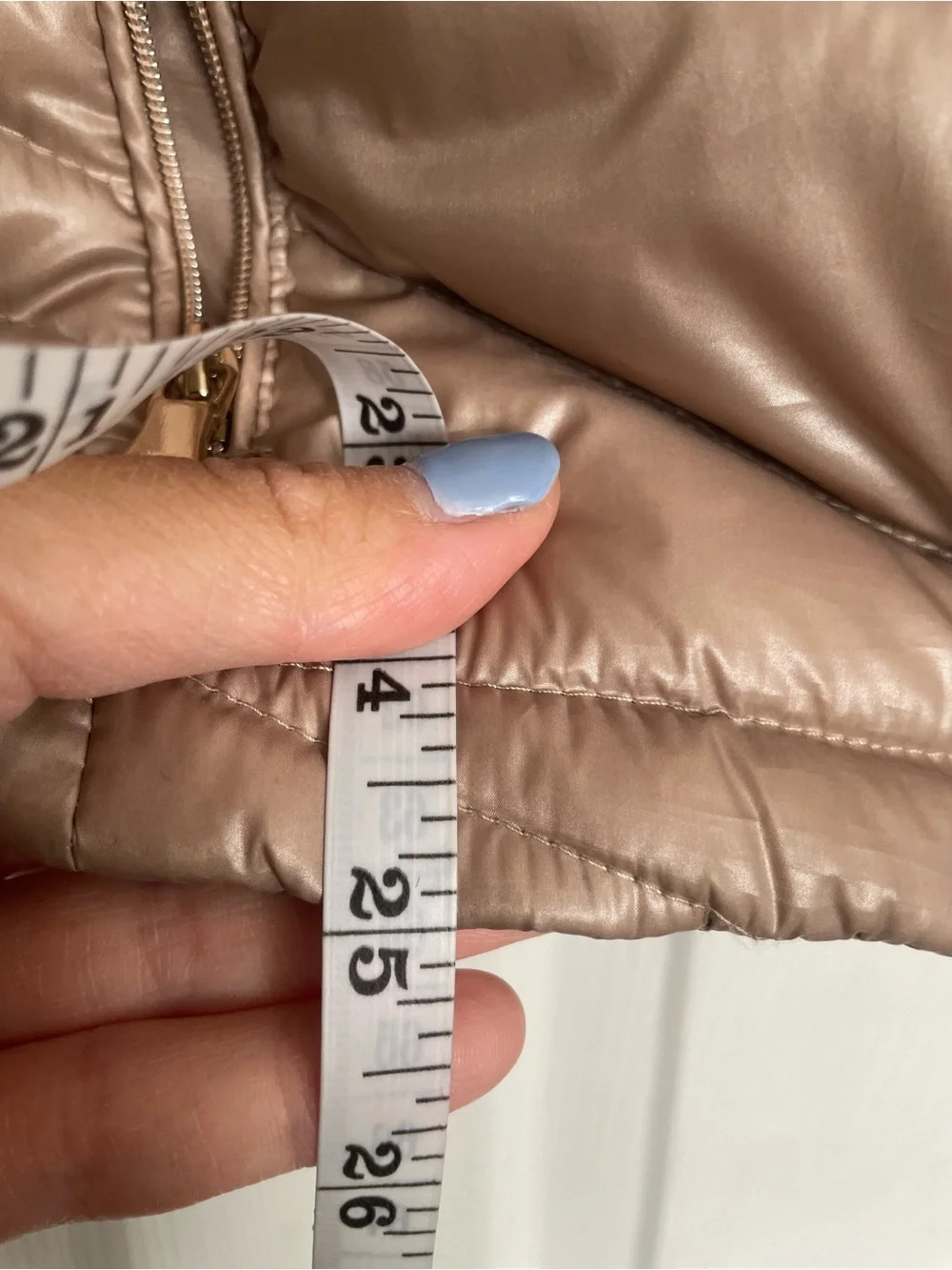 Calvin Klein Women's size Small Light Brown Premium Down Quilted Puffer Jacket